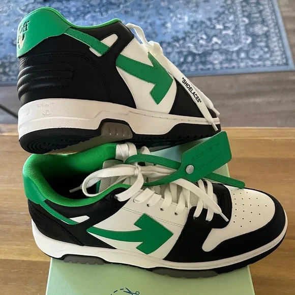 Off-White Black and Green Sneakers - Picture 4 of 11